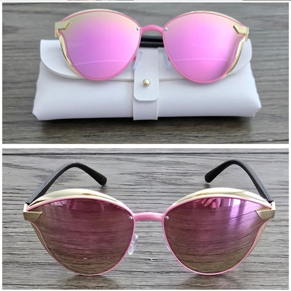 Cat Eye Mirror Fashion Glasses, Chic Elegant Retro Minimalist - Picture 8 of 13